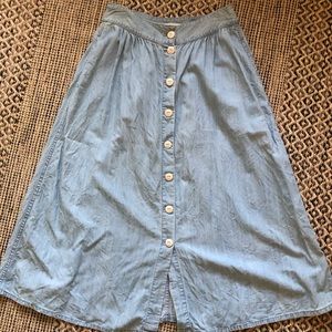Madewell Palisades chambray skirt